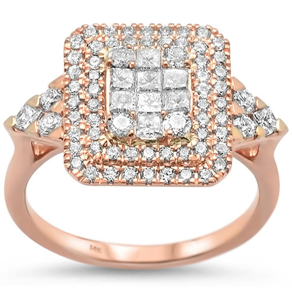 1.11ct 14kt Rose Gold Diamond Engagement Ring - 02SN30